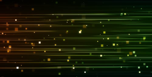 Abstract Digital Flowing Lines and Glowing Particles Background