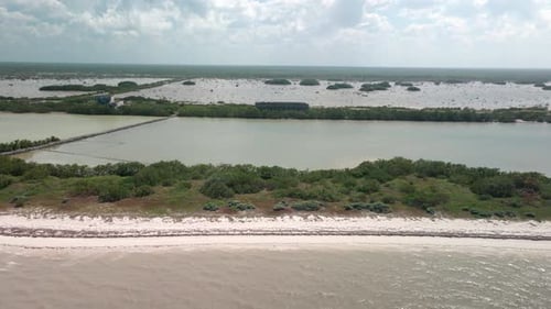 ocean waves at yucatan shoreline