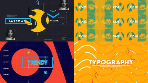 Dynamic Geometric Animation Opener with Bold Kinetic Typography
