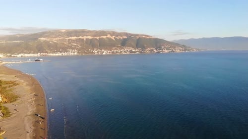 Sea Beach Sunsets Beautiful Sky Aerial View Drone Camera