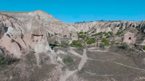 Flying over Rose Valley in Cappadocia, Turkey