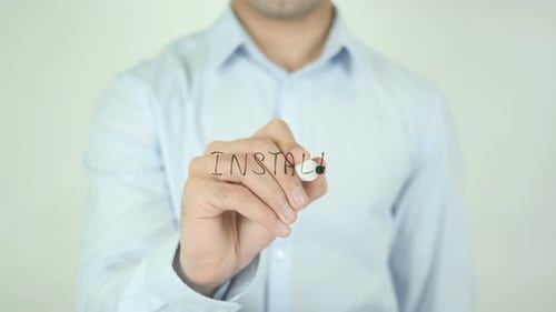 Writing Word Install on Clear Surface