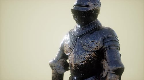 Ornate Medieval Knight Armor 3D Display