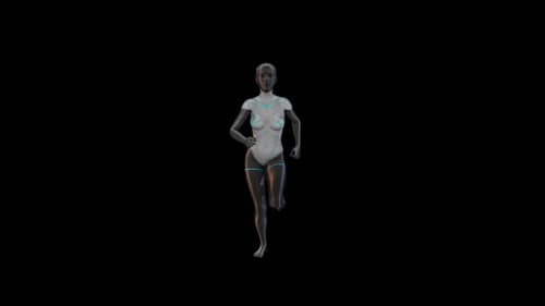 Humanoider weiblicher Lauf