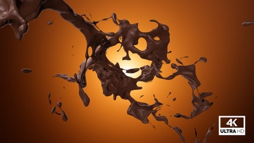 Dynamic Chocolate Fluid Splash Reveal Animation
