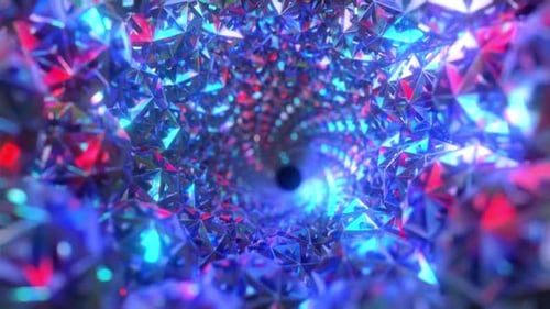 Tunnel Crystal Abstract Move Forward