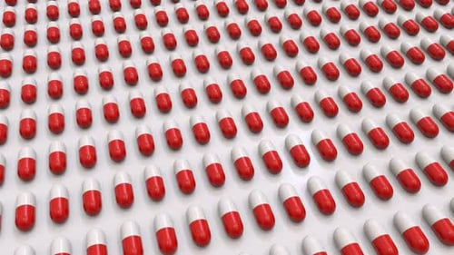 Medicine Pills Capsules Loop Background