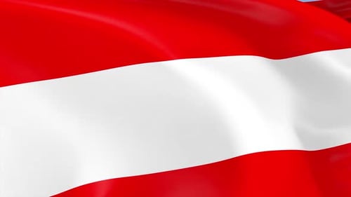 Realistic Waving Flag of Austria Seamless Loop