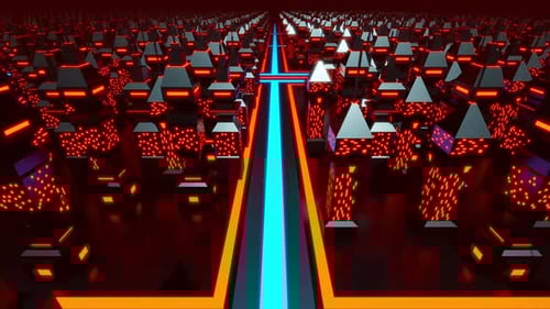 Retro Computer game Space city