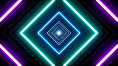 Neon Diamond Light Tunnel