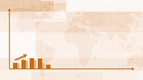 Animated Business Growth Bar Graph with Global Data