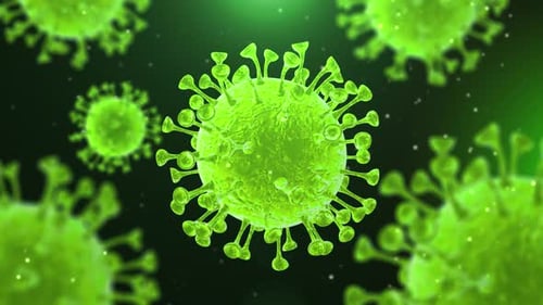 Animated 3D Virus Cell Medical Background Loop