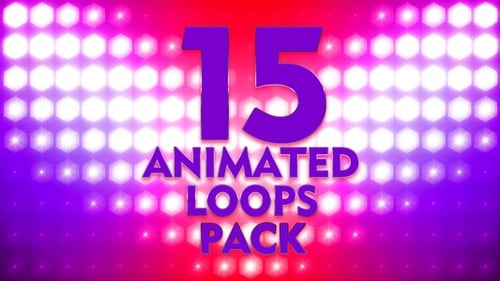 Dynamic Hexagon LED Light Wall Background Loop