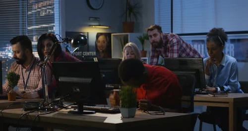 Successful Man Celebrating with Coworkers
