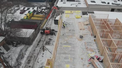Construction workers. building in process
