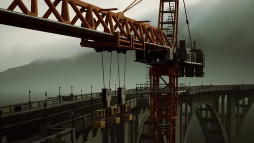 Puente de la autopista en construcción