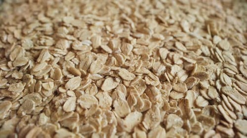a Bunch of Oatmeal Closeup