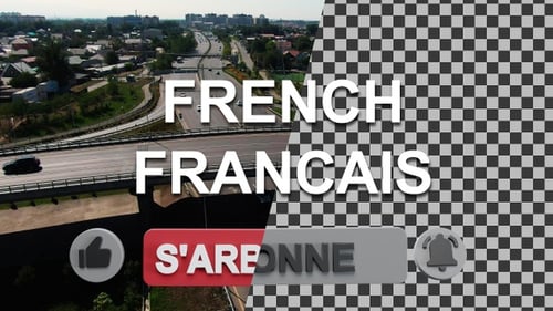 Youtube LIKE SUBSCRIBE BELL button in FRENCH | UHD | 60fps