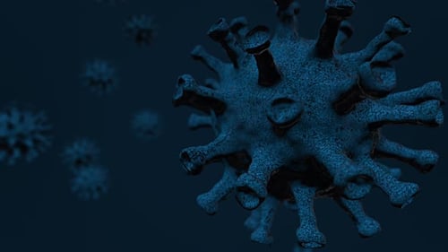 Animated 3D Virus Particle Seamless Loop