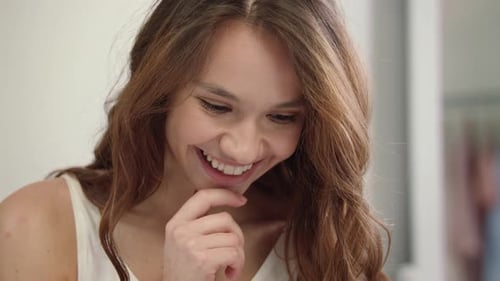 Smiling Woman Close Up in Natural Light