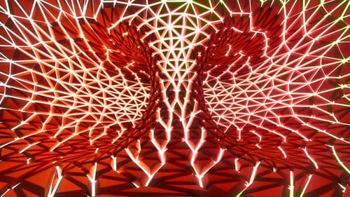 Futuristic Glowing Abstract Tunnel Network Background