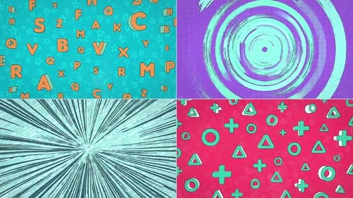 Abstract Cartoon Backgrounds Loop
