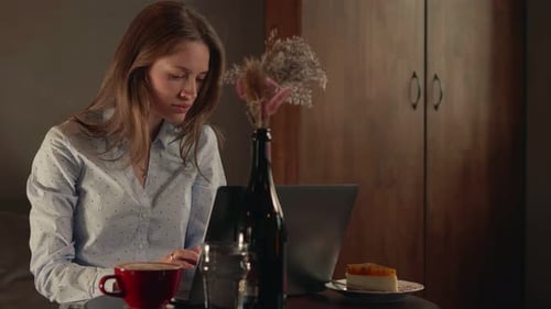 Young Woman Working on a Computer