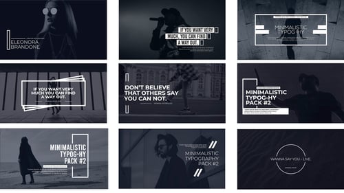 Minimal Animated Typography Titles Pack