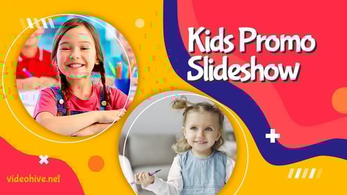 Animated Kids Photo Slideshow with Playful Fluid Shapes