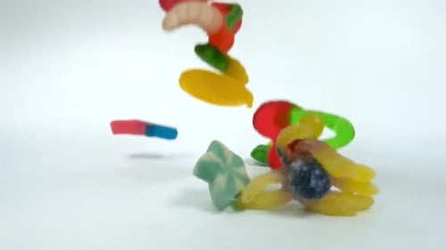 Vidéo de survol macro de Jelly Sweets