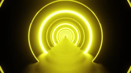 Gelber Rückringtunnel Hintergrund Vj Loop HD