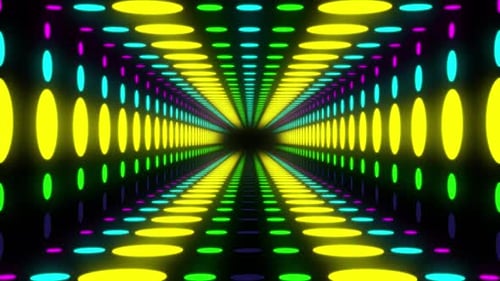 Hypnotische Animation mit bunten Formen