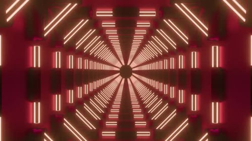 tunnel lumineux qui brûle sur les côtés avec des lanternes lumineuses