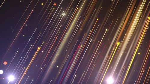 Abstract Glowing Particles Moving Light Trails Background