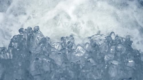 Close-Up of Rushing Water Flowing