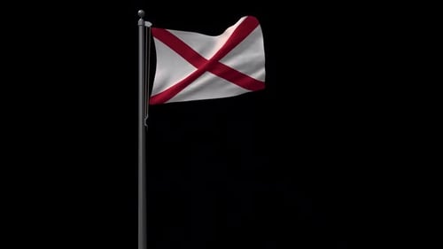 Bandera del estado de Alabama, 2K Prores 4444 imágenes con Alpha