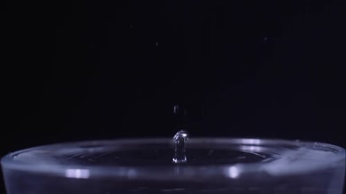 Water Drop Splash in Glass Bowl