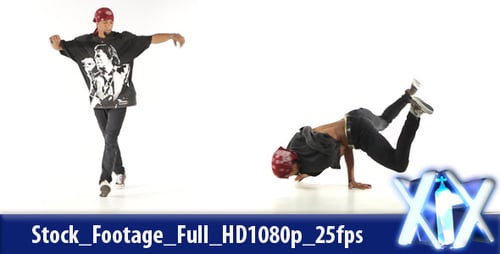 Dancer Performing Footwork and Breakdancing Moves in Studio