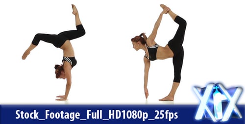 Fille flexible en pose de gymnastique