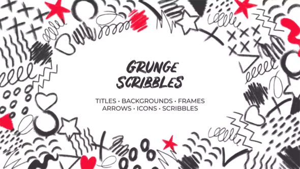 Cover for Grunge Scribbles. Hand-Drawn Pack