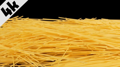 Close Up of Pile of Spaghetti Noodles
