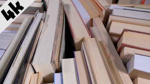Close Up of Stacked Books, Literature Theme