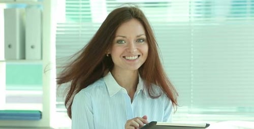 Happy Office Girl