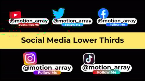 Animated Social Media Lower Thirds Pack
