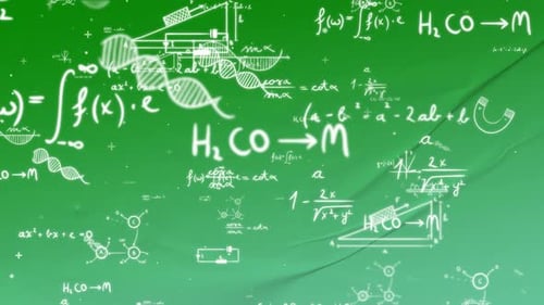 Animated Glowing Science and Math Formulas Background Loop