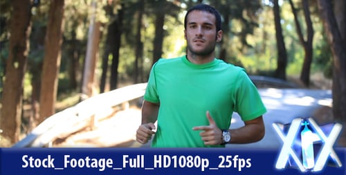 Man Jogging Close-Up