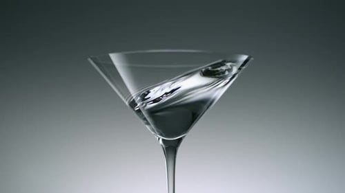 Swirling Liquid in a Martini Glass