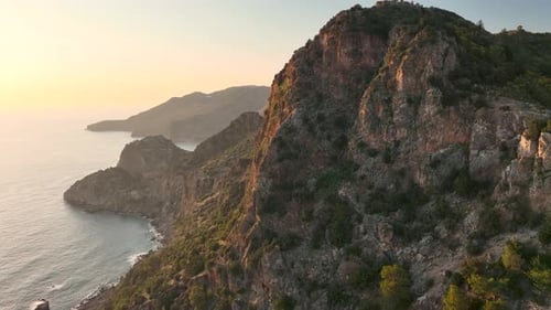 Mountain landscape aerial view 4 K Turkey Alanya