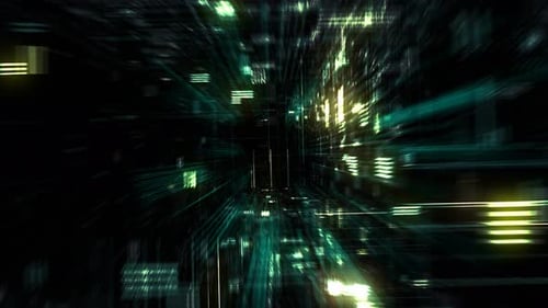 Futuristic HUD tunnel seamless VJ loop.