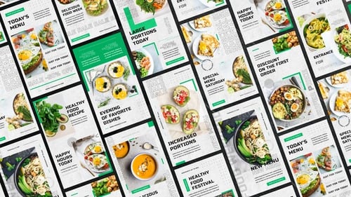 Animated Food Menu Instagram Stories with Modern Design